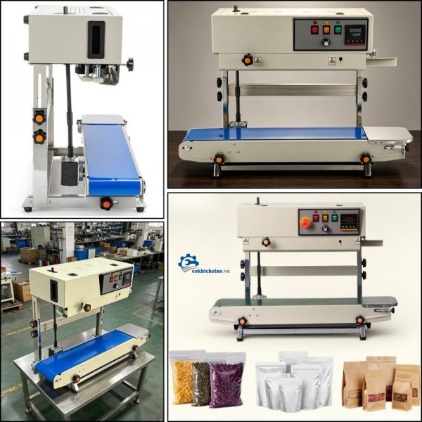 Máy hàn miệng túi liên tục| Máy hàn miệng túi đứng FR900 rẻ